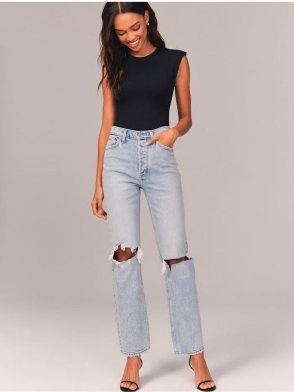 Abercrombie & Fitch The Dad High Rise Curve Love